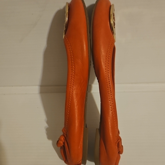 Tory Burch Reva Orange Ballet Flats Sz 8,5 - Picture 11 of 13